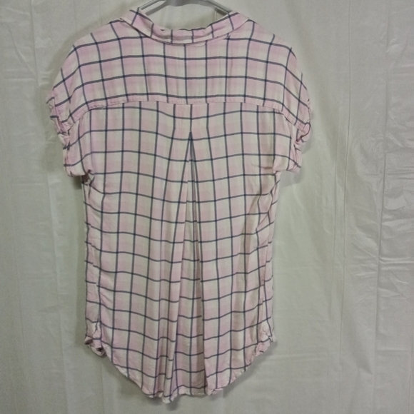 SONOMA Plaid Button Down Shirt Pink Blue Size Small - Picture 4 of 6
